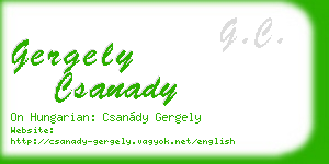 gergely csanady business card